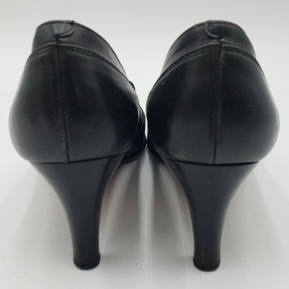 Bally Kitten Heels 6 Womens Slip On Leather Pumps Black - Picture 5 of 8